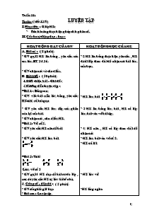 Giáo án bổ sung tuần 27 - Môn Toán (tiết 127) Luyện tập