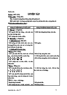 Giáo án bổ sung tuần 27 - Môn Toán (tiết 128 ) Luyện tập