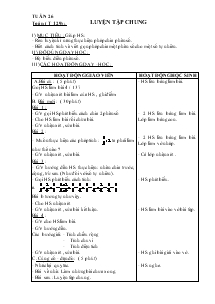 Giáo án bổ sung tuần 27 - Môn Toán (Tiết 129 ) Luyện tập chung