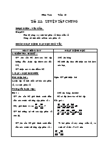 Giáo án các môn khối 4 - Tiết 111 đến tiết 117