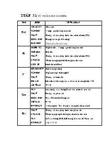 Giáo án các môn khối 4 - Tuần 32