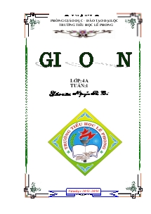 Giáo án các môn lớp 4 - Tuần 1 - Nguyễn Thị Bé