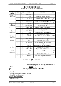 Giáo án các môn lớp 4 - Tuần 1 - Trường Tiểu học Chu Văn An - Năm học: 2013 – 2014