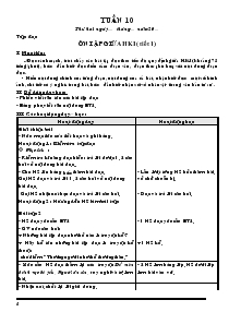 Giáo án các môn lớp 4 - Tuần 10