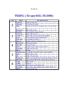 Giáo án các môn lớp 4 - Tuần 11