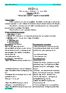 Giáo án các môn lớp 4 - Tuần 12 - Trường tiểu học Bảo Lý