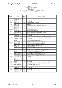 Giáo án các môn lớp 4 - Tuần 16 - Trường Tiểu học Đạ Rsal - Năm 2013 - 2014