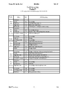 Giáo án các môn lớp 4 - Tuần 17 - Trường Tiểu học Đạ Rsal - Năm 2013 - 2014