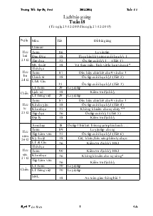 Giáo án các môn lớp 4 - Tuần 18 - Trường Tiểu học Đạ Rsal - Năm 2013 - 2014