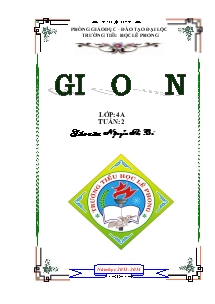 Giáo án các môn lớp 4 - Tuần 2 - Nguyễn Thị Bé