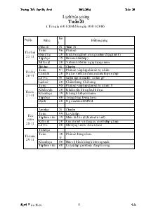 Giáo án các môn lớp 4 - Tuần 20 - Trường Tiểu học Đạ Rsal - Năm 2013 - 2014