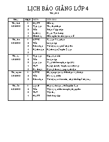 Giáo án các môn lớp 4 - Tuần 4