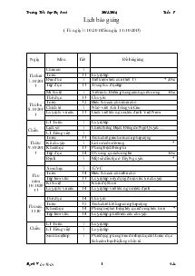 Giáo án các môn lớp 4 - Tuần 7 - Trường Tiểu học Đạ Rsal - Năm 2013 - 2014