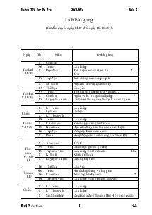 Giáo án các môn lớp 4 - Tuần 8 - Trường Tiểu học Đạ Rsal - Năm 2013 - 2014