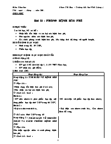 Giáo án khối 4 môn Khoa học - Phạm Thị Hợp - Trường tiểu học Vĩnh Lương 1 - Tuần 7