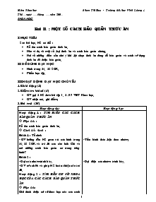 Giáo án khối 4 môn Khoa học - Phạm Thị Hợp - Trường tiểu học Vĩnh Lương 1 - Tuần 6