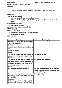 Giáo án khối 4 môn Khoa học - Phạm Thị Hợp - Trường tiểu học Vĩnh Lương 1 - Tuần 8 đến tuần 15