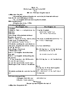 Giáo án khối 4 - Môn Toán - Học kì II