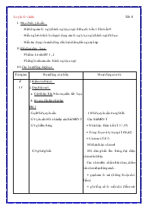 Giáo án khối 4 - Tuần 10 - Môn Luyện từ và câu