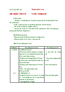 Giáo án khối 4 - Tuần 13 - Môn Luyện từ và câu: Mở rộng vốn từ: ý chí - Nghị lực