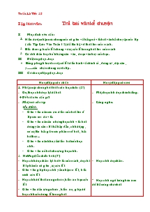 Giáo án khối 4 - Tuần 13 - Môn Tập làm văn: Trả bài văn kể chuyện