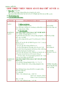 Giáo án khối 4 - Tuần 13 - Môn Toán (tiết 61): Giới thiệu nhân nhẩm số có hai chữ số với 11