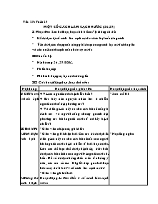 Giáo án khối 4 - Tuần 14 - Môn Khoa học - Một số cách làm sạch nước