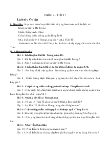 Giáo án khối 4 - Tuần 17 - Môn Lịch sử: Ôn tập