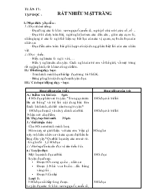 Giáo án khối 4 - Tuần 17 - Môn Tập đọc: Rất nhiều mặt trăng