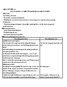 Giáo án khối 4 - Tuần 21 - Môn Lịch sử - Tiết 21: nhà hậu lê và việc tổ chức quản lí đất nước