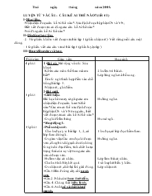 Giáo án khối 4 - Tuần 21 - Môn Luyện từ và câu: Câu kể ai thế nào? (tiết 41)