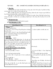 Giáo án khối 4 - Tuần 21 - Môn Tập đọc - Bài: Anh hùng lao động trần đại nghĩa (tiết 41)