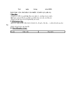 Giáo án khối 4 - Tuần 21 - Môn Tập làm văn: Trả bài văn miêu tả đồ vật (tiết 41)