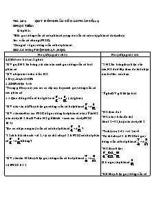 Giáo án khối 4 - Tuần 21 - Môn Toán - Tiết 104: Quy đồng mẫu số các phân số