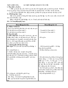 Giáo án khối 4 - Tuần 22 - Môn Tập làm văn: Luyện tập quan sát cây cối