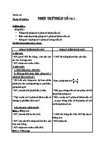 Giáo án khối 4 - Tuần 23 - Môn Toán (Tiết 119 ): Phép trừ phân số