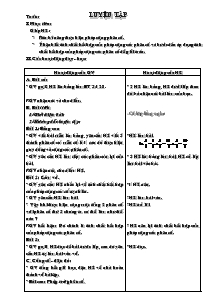 Giáo án khối 4 - Tuần 24 - Môn Toán: Luyện tập