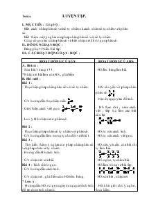 Giáo án khối 4 - Tuần 25 - Môn Toán: Luyện tập