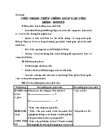 Giáo án Lích sử 4 - Cuộc kháng chiến chống quân xâm lược Mông - Nguyên