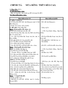 Giáo án Lớp 4 - Chính tả: Mùa đông trên rẻo cao