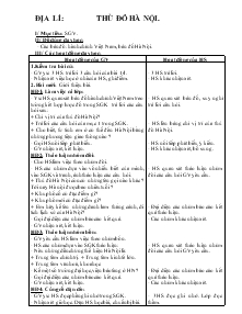 Giáo án Lớp 4 - Địa lí: Thủ đô Hà Nội