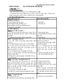 Giáo án Lớp 4 - Khoa học: Ăn uống khi bị bệnh