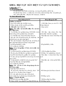 Giáo án Lớp 4 - Khoa học: Vật dẫn điện và vật cách điện
