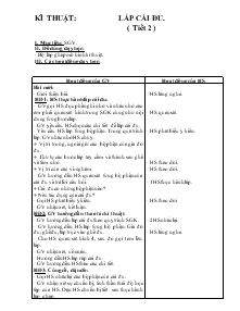 Giáo án Lớp 4 - Kĩ thuật: Lắp cái đu ( tiết 2 )