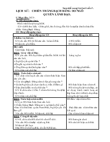 Giáo án Lớp 4 - Lịch sử: Chiến thắng Bạch Đằng do Ngô Quyền lãnh đạo