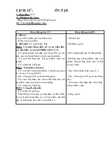 Giáo án Lớp 4 - Lịch sử: Ôn tập (Tiếp)