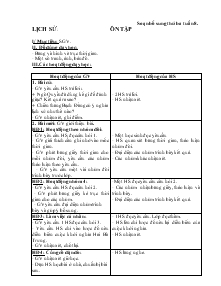 Giáo án Lớp 4 - Lịch sử: Ôn tập