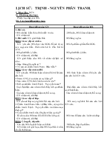 Giáo án Lớp 4 - Lịch sử: Trịnh - Nguyễn phân tranh