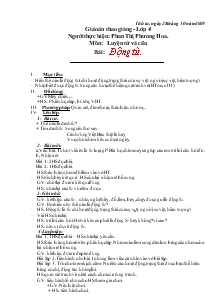 Giáo án Lớp 4 - Môn Luyện từ và câu - Bài động từ - Phan Thị Phương Hoa