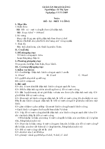 Giáo án Lớp 4 - Môn Toán: Đề-xi-mét vuông - Lê Thị Lựu